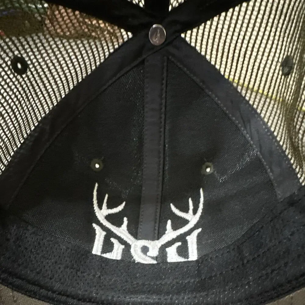 Carhartt Green Solid Trucker Hat Mesh Back Adjustable One Size Antler Logo